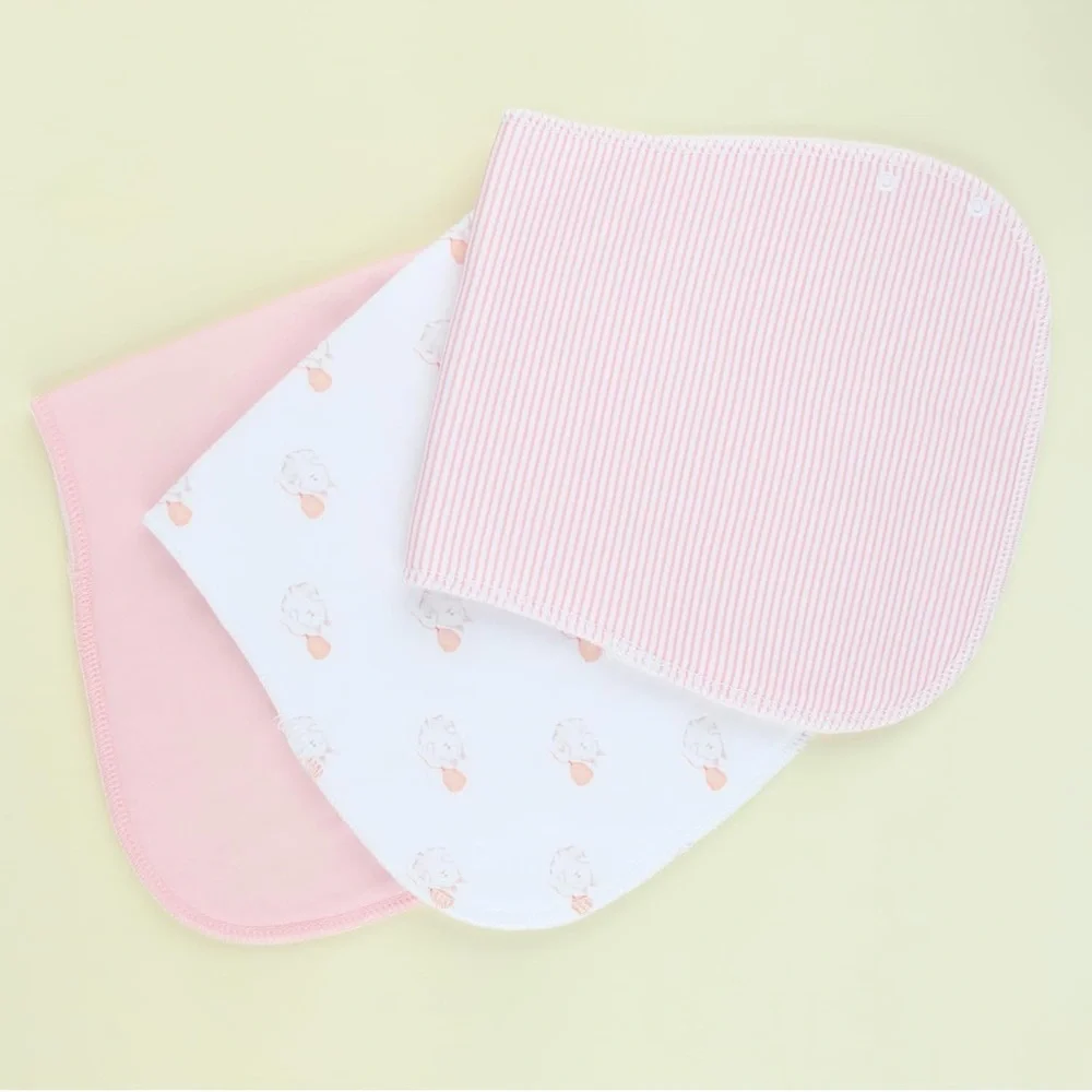 12 Pack Baby Burp Cloths 3 Layers Thicken Cotton Absorbent Soft Spit Up Bibs